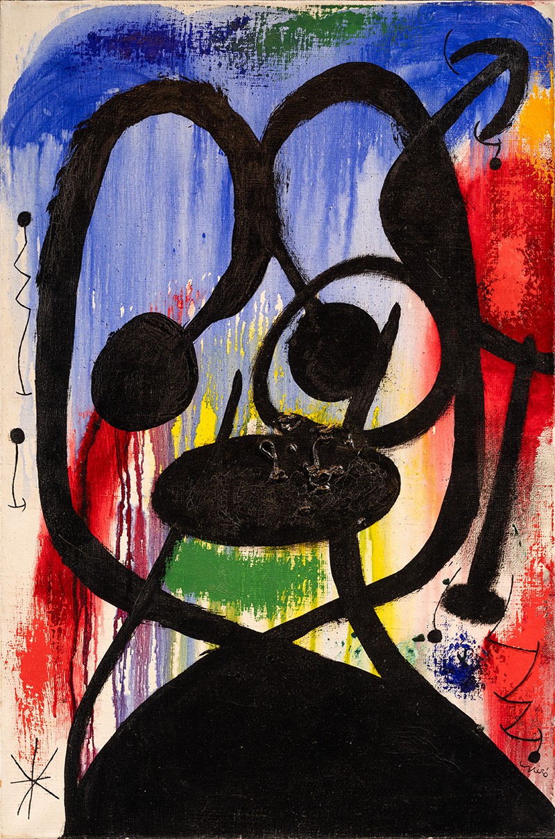 Joan Miró, Femme, oiseaux, étoile II, 1967